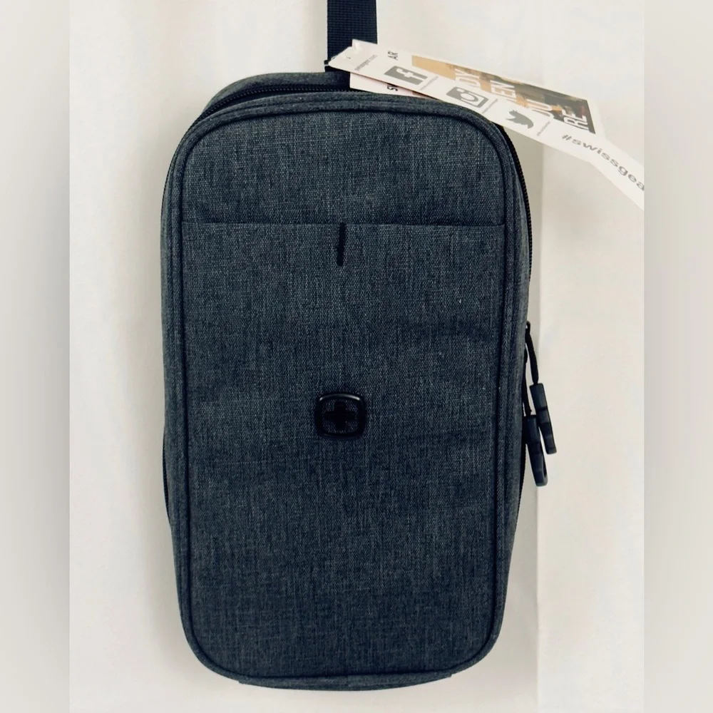 SWISS GEAR - The Vertical Fully Lined Hanging Toiletry Bag - Dark Gray. NWT